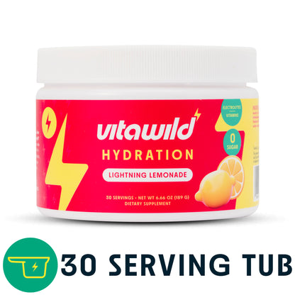 VitaWild Hydration 30 Serving Tub | Lightning Lemonade